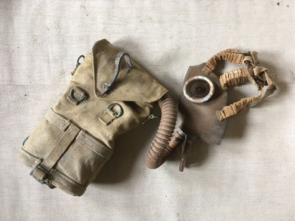wo2 - Belgisch Gasmasker M1934 - militair! - SACIC 1934, Ophalen of Verzenden, Landmacht, Overige gebieden, Hulzen of Bodemvondsten