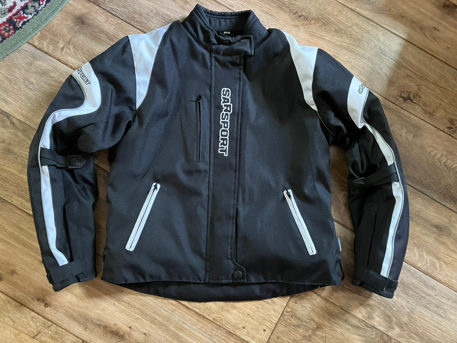 Sarsport Motorjas Textiel Zwart/Wit Maat 42, Ophalen of Verzenden, Tweedehands, Dames, Jas | textiel