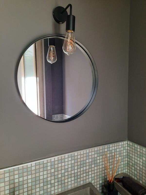 Spiegel Verona Kwantum 75cm - Rond, Huis en Inrichting, Ophalen, Rond, Zo goed als nieuw, 75 tot 100 cm