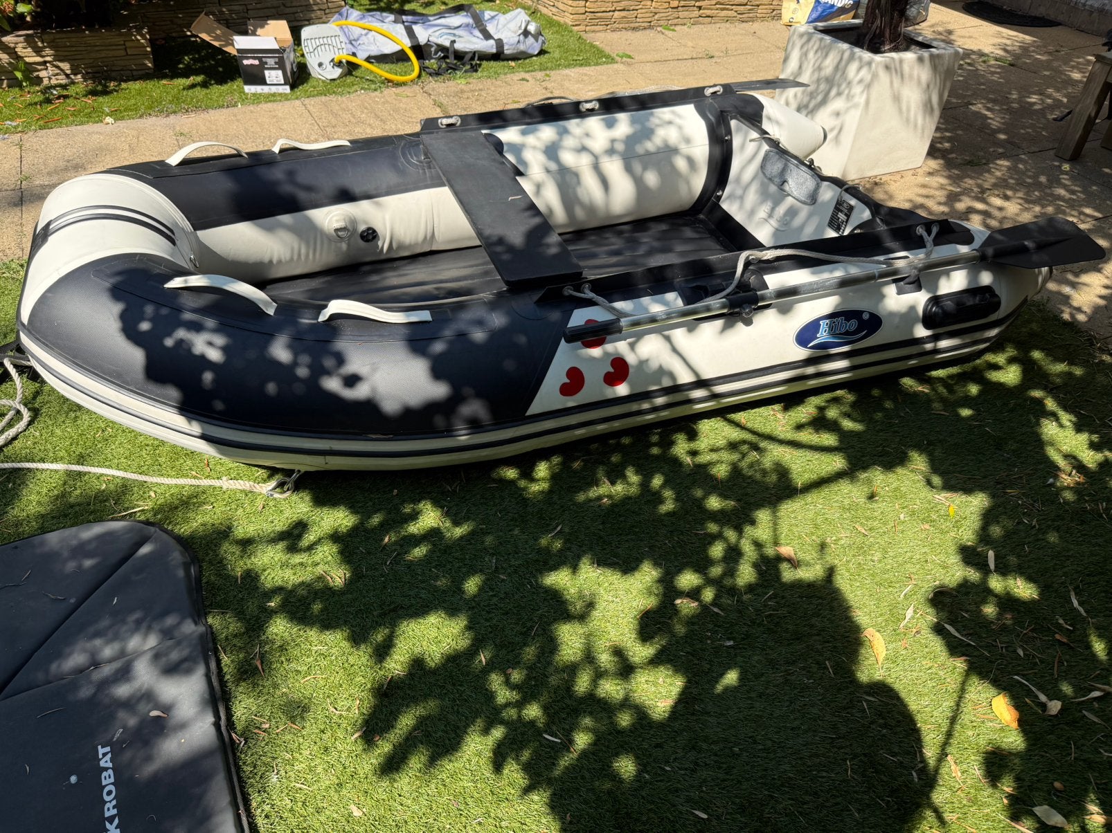 Hibo 270 rubberboot, Ophalen, Motorboot