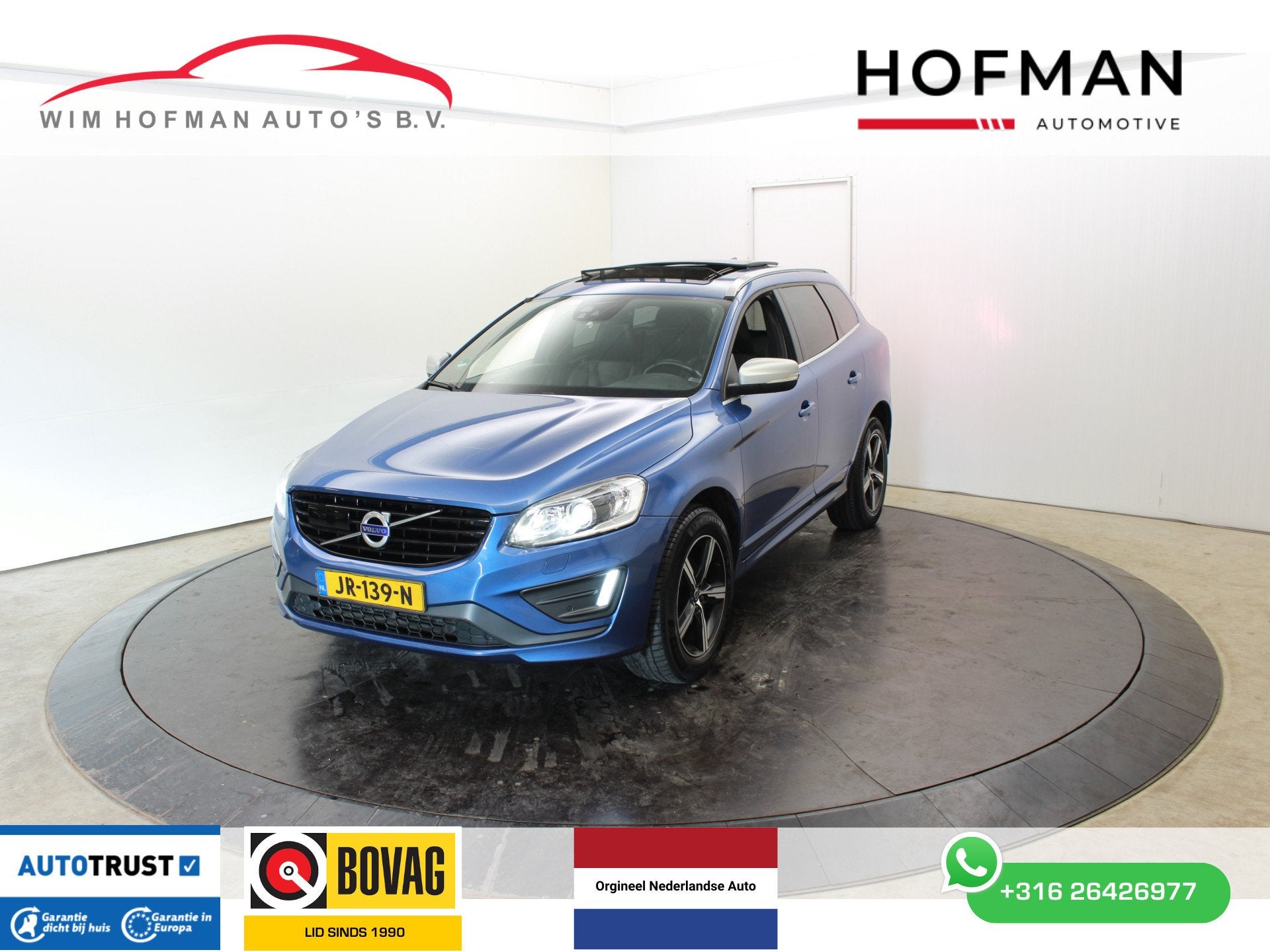 Volvo XC60 2.0 D4 R-Design exportprijs ex BPM Panodak Camera, Auto's, Volvo, 1969 cc, Blauw, Bedrijf, SUV of Terreinwagen