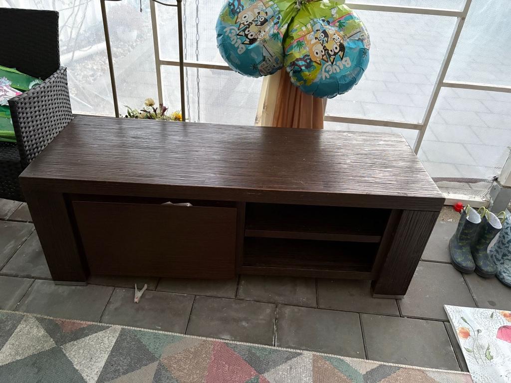 Tv meubel, Ophalen, Gebruikt, 100 tot 150 cm, Koloniaal