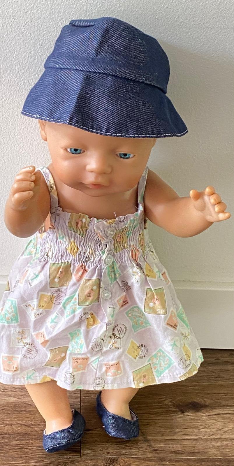 Baby Born zomerkledingset + koffer & zonnebril!, Ophalen of Verzenden, Zo goed als nieuw, Babypop