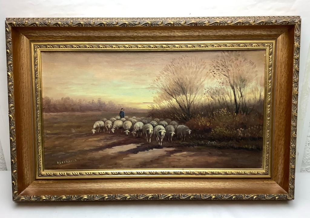 HERMAN VERKERK - olieverfschilderij, Antiek en Kunst, Kunst | Schilderijen | Klassiek, Ophalen of Verzenden