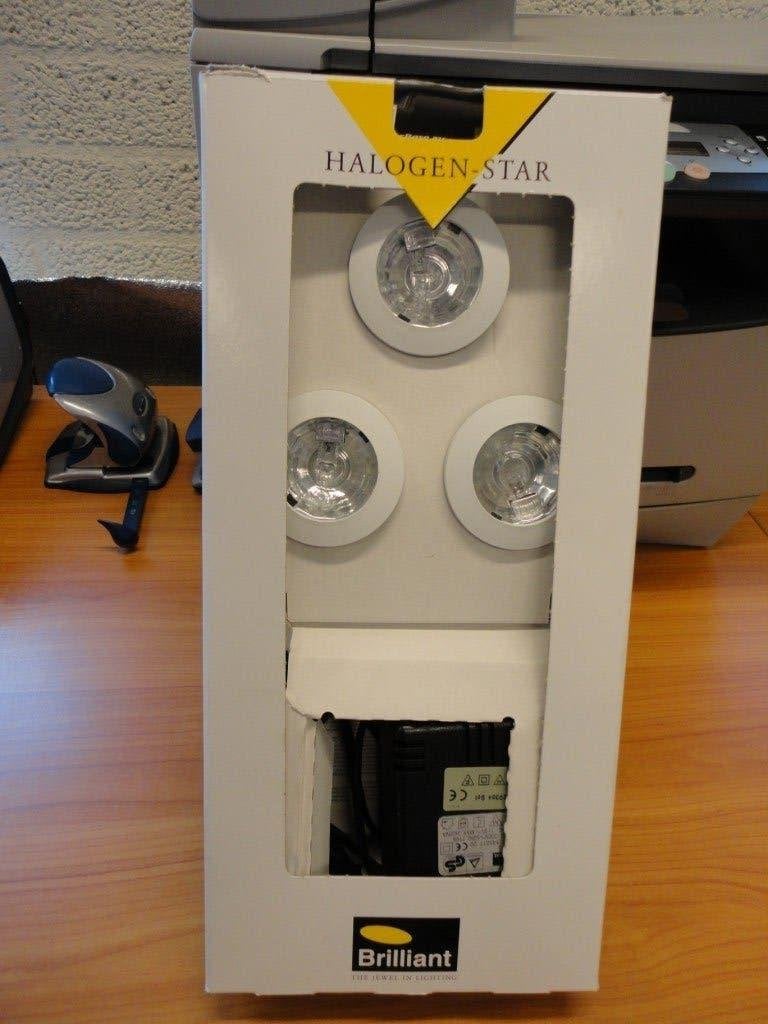 halogeen in bouw spots, Huis en Inrichting, Lampen | Spots, Nieuw, Ophalen of Verzenden, Metaal, Inclusief transformator