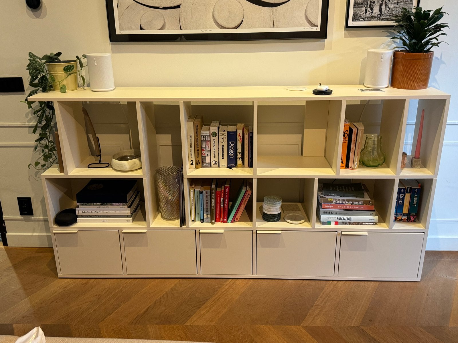 Tylko Boekenkast met 5 Lades - 201x32x103 cm, Ophalen, 100 tot 150 cm, Zo goed als nieuw, 200 cm of meer
