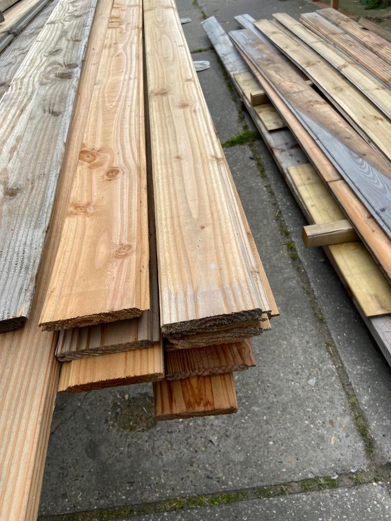 Douglas hout, Tuin en Terras, Palen, Balken en Planken, Ophalen, Zo goed als nieuw, 250 cm of meer, Planken