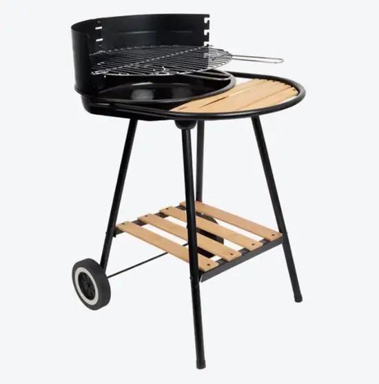 BIG JEFF Barbecue BBQ Grill met bamboe zijtafel, Met accessoires, Nieuw, Ophalen of Verzenden, X