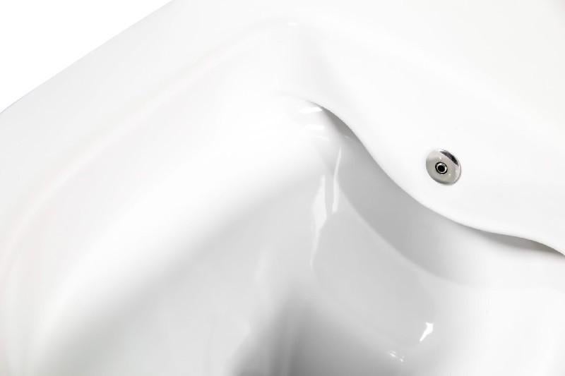 Wandcloset Darlo met bidet koud/warm en toiletbril, wit, Doe-het-zelf en Verbouw, Sanitair, Verzenden, Nieuw, Rvs, Toilet