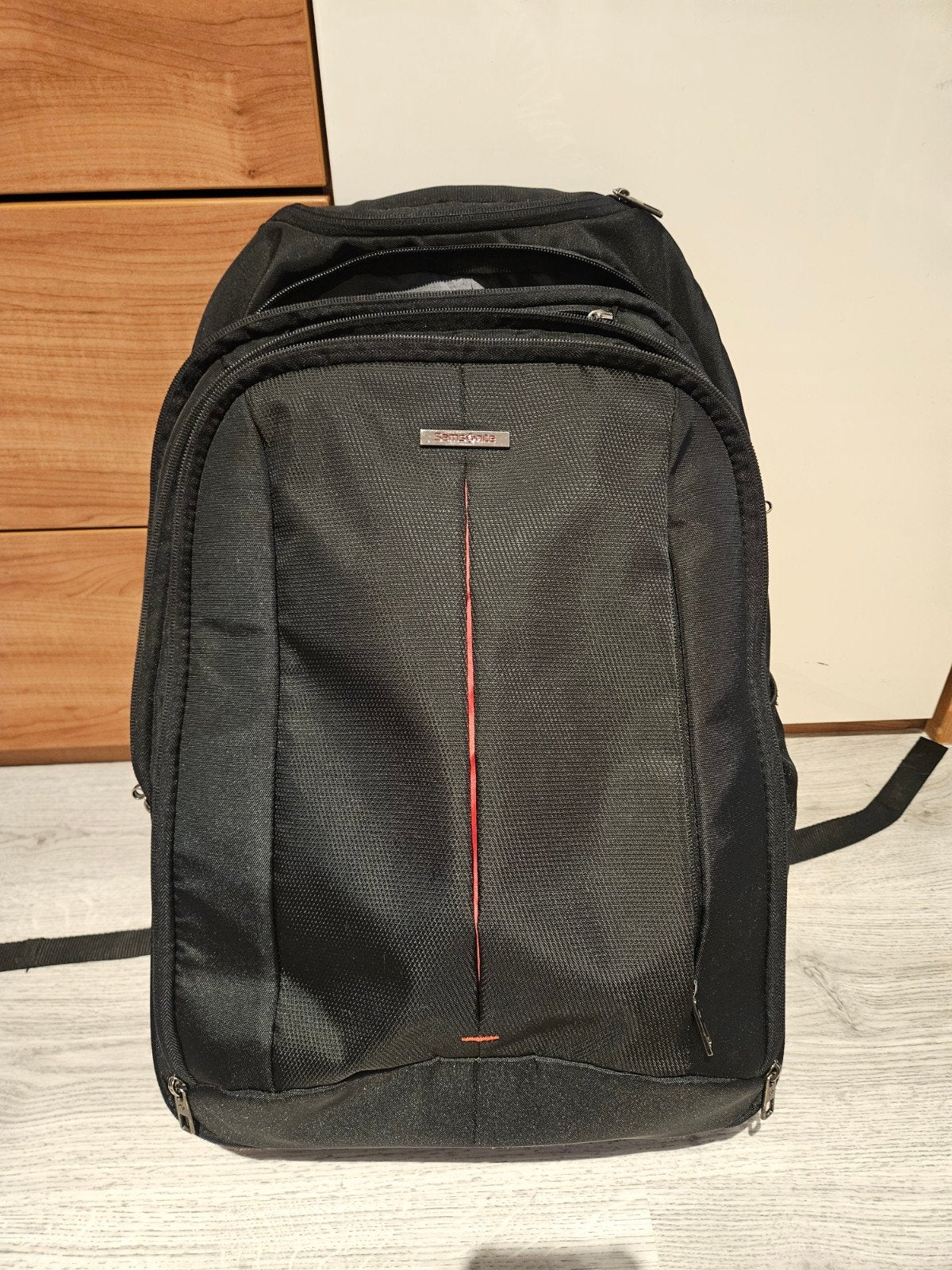 Samsonite rugzak met trolley, 17 inch of meer, Ophalen of Verzenden, Zwart, Trolleyfunctie