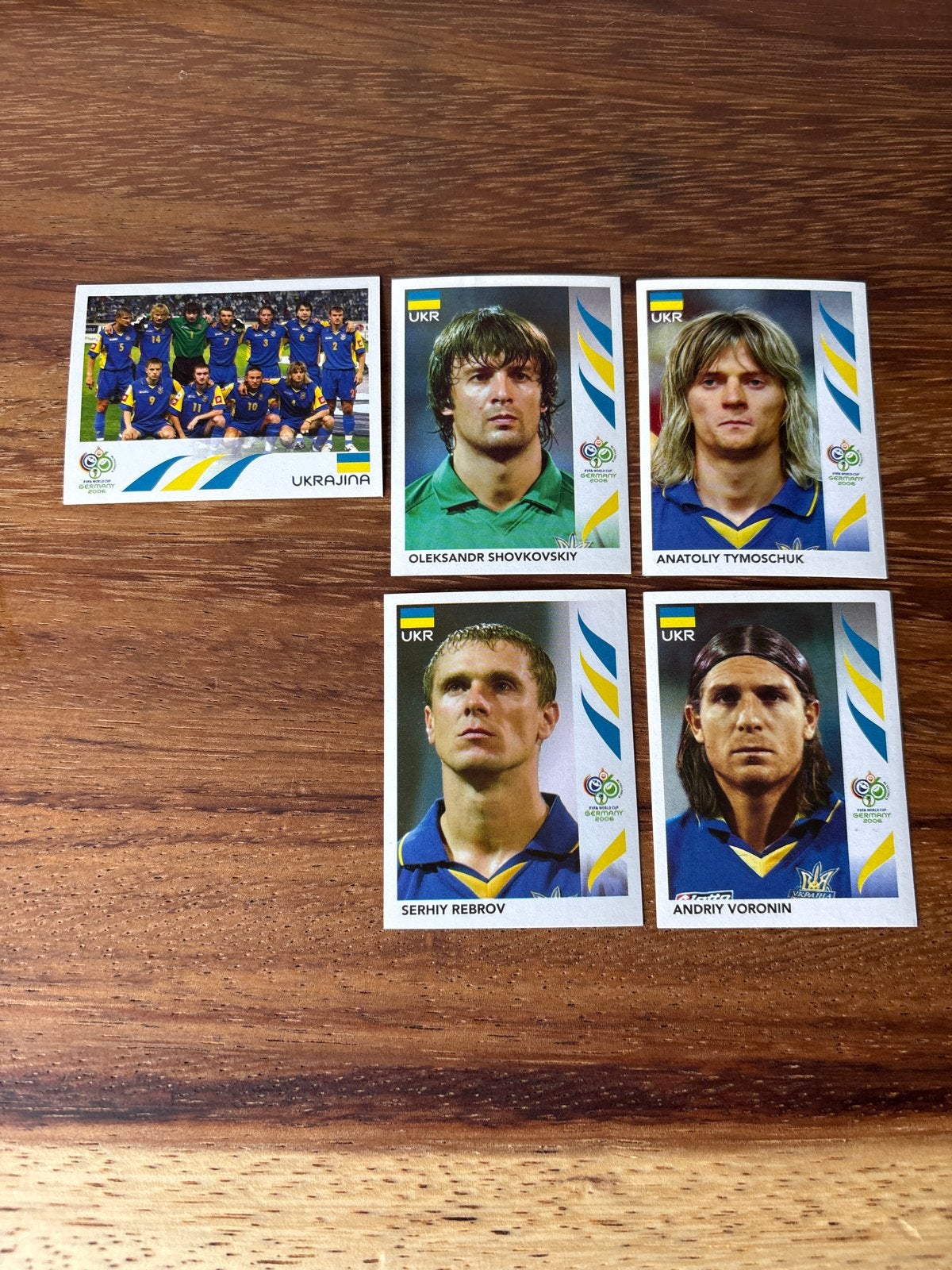 Panini WK 2006 Oekraïne stickers - 5 stuks, Ophalen of Verzenden, Zo goed als nieuw, Stickers en Plaatjes
