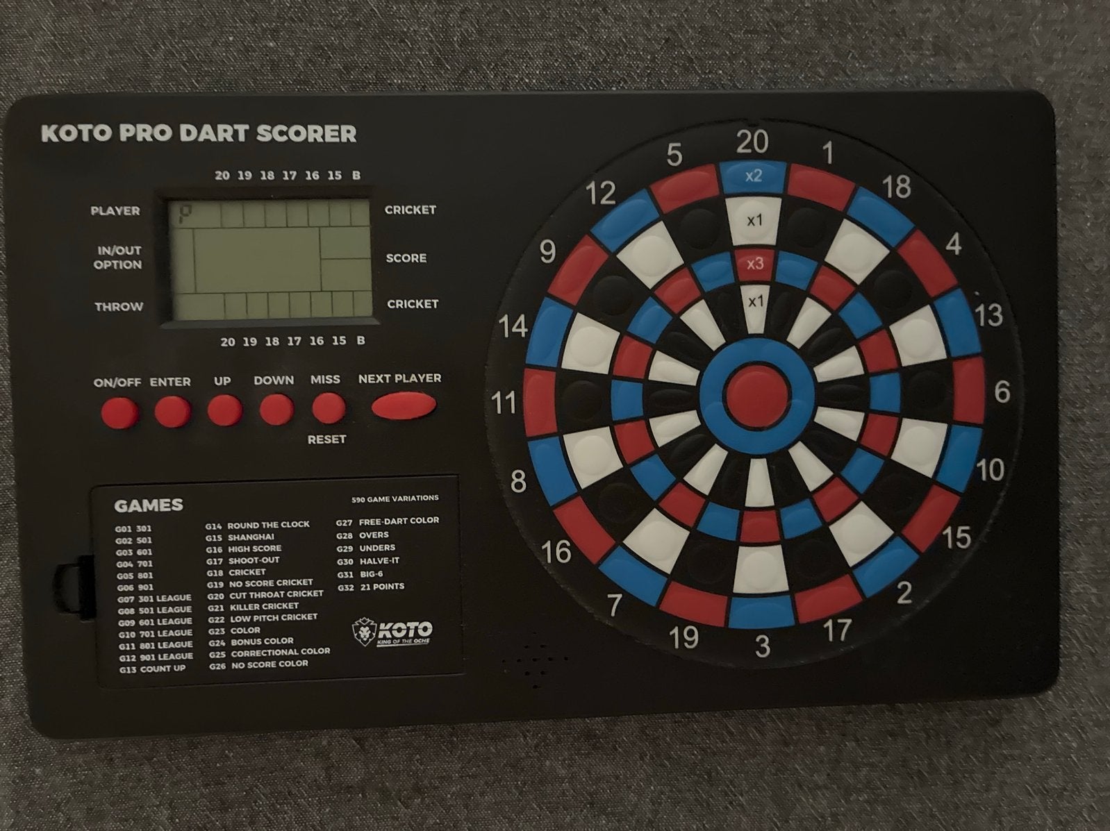 KOTO Pro Dart Scorer Elektronisch Dartbord, Sport en Fitness, Darts, Ophalen of Verzenden, Zo goed als nieuw, Dartbord, Elektronisch