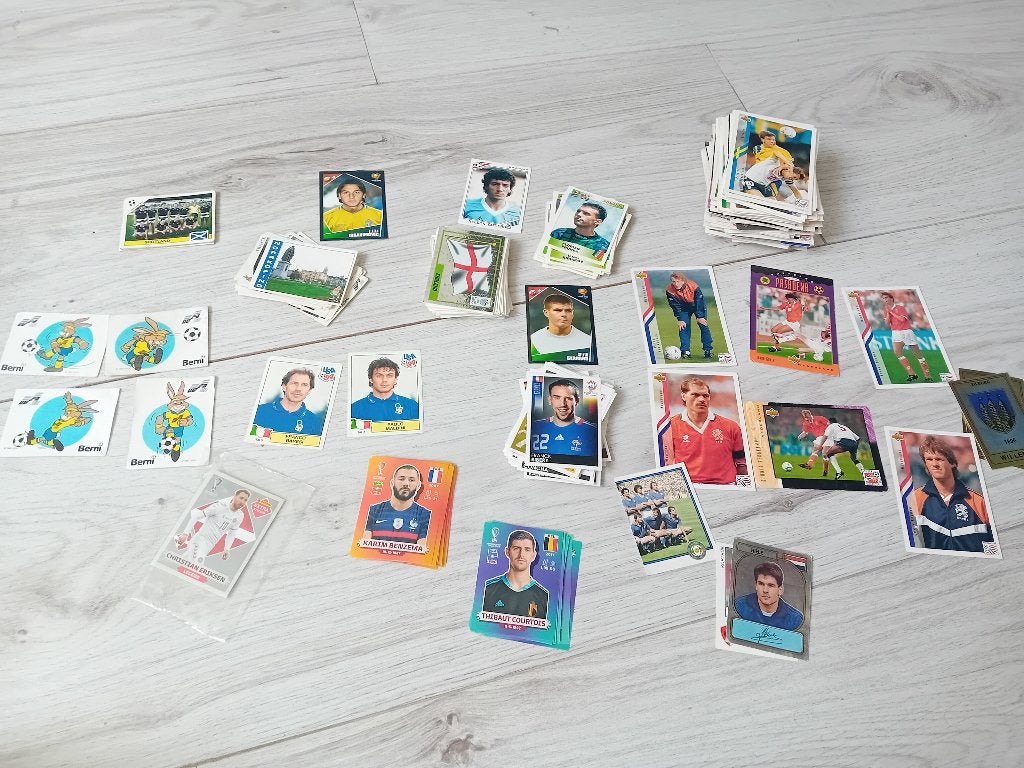 Panini diverse wk en euro and upperdeck wk 94 kaarten, Ophalen of Verzenden, Zo goed als nieuw, Buitenlandse clubs, Poster, Plaatje of Sticker