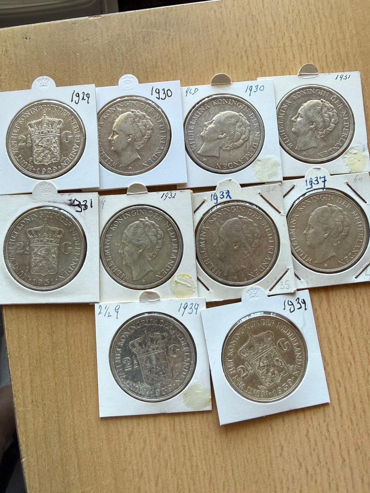 Rijksdaalders Wilhelmina, Postzegels en Munten, Munten | Nederland, Ophalen of Verzenden, Koningin Wilhelmina, 2½ gulden