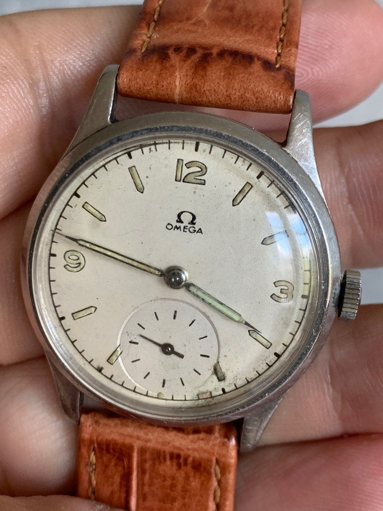 Omega 1948, vintage omega horloge, Ophalen of Verzenden, Staal, Omega, 1960 of later