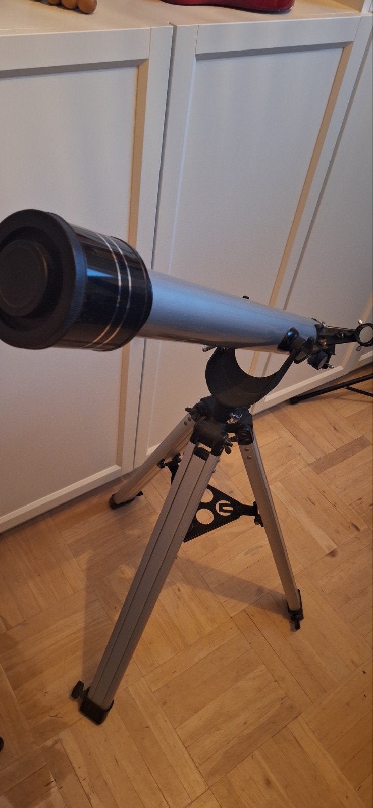 Telescoop ST-60700 met statief en accessoires, Audio, Tv en Foto, Optische apparatuur | Telescopen, Ophalen, Gebruikt, Lenzentelescoop (refractor)