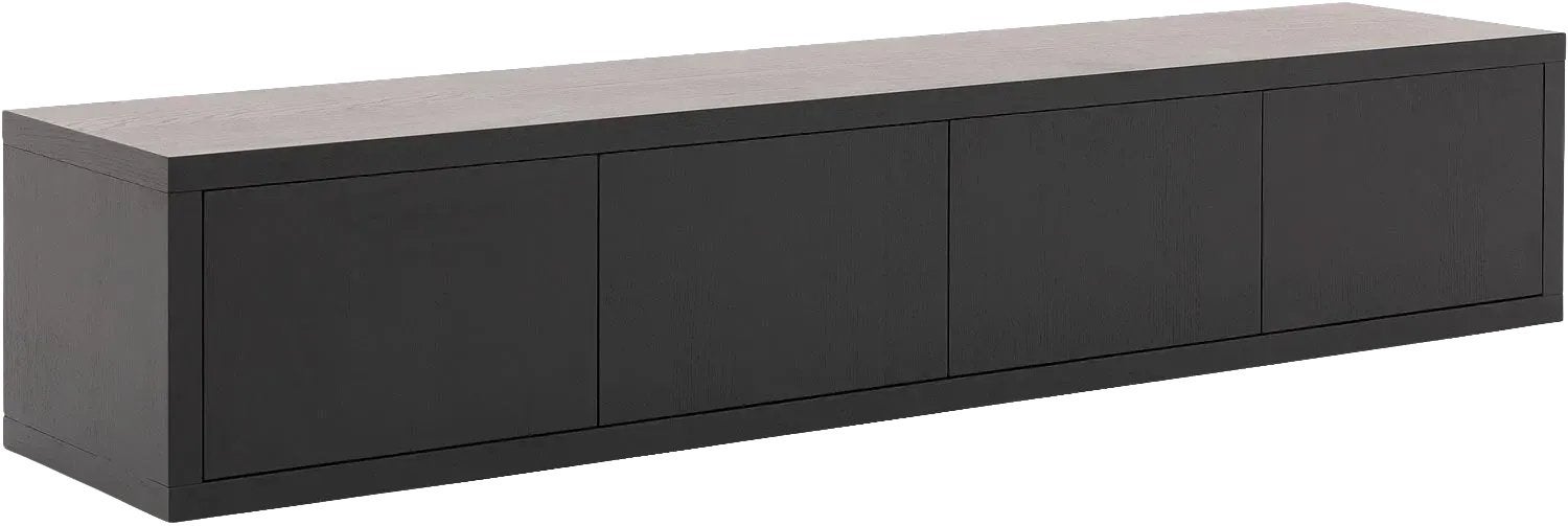 Goossens TV meubel Barcelona - Zwart eiken met push-to-open, Ophalen, Eikenhout, Zo goed als nieuw, 200 cm of meer