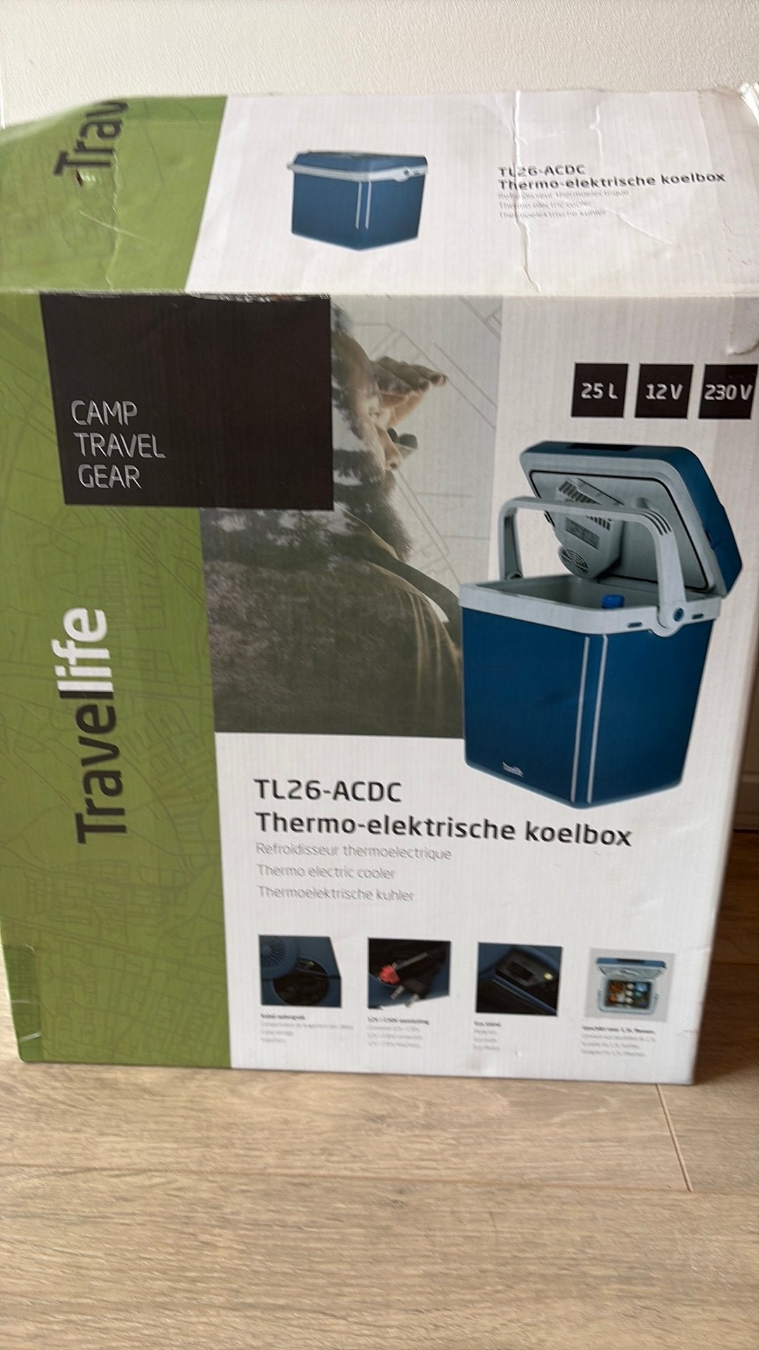 Travellife Thermo-Elektrische Koelbox - 25L - Blauw, Ophalen of Verzenden, Zo goed als nieuw, Elektrisch