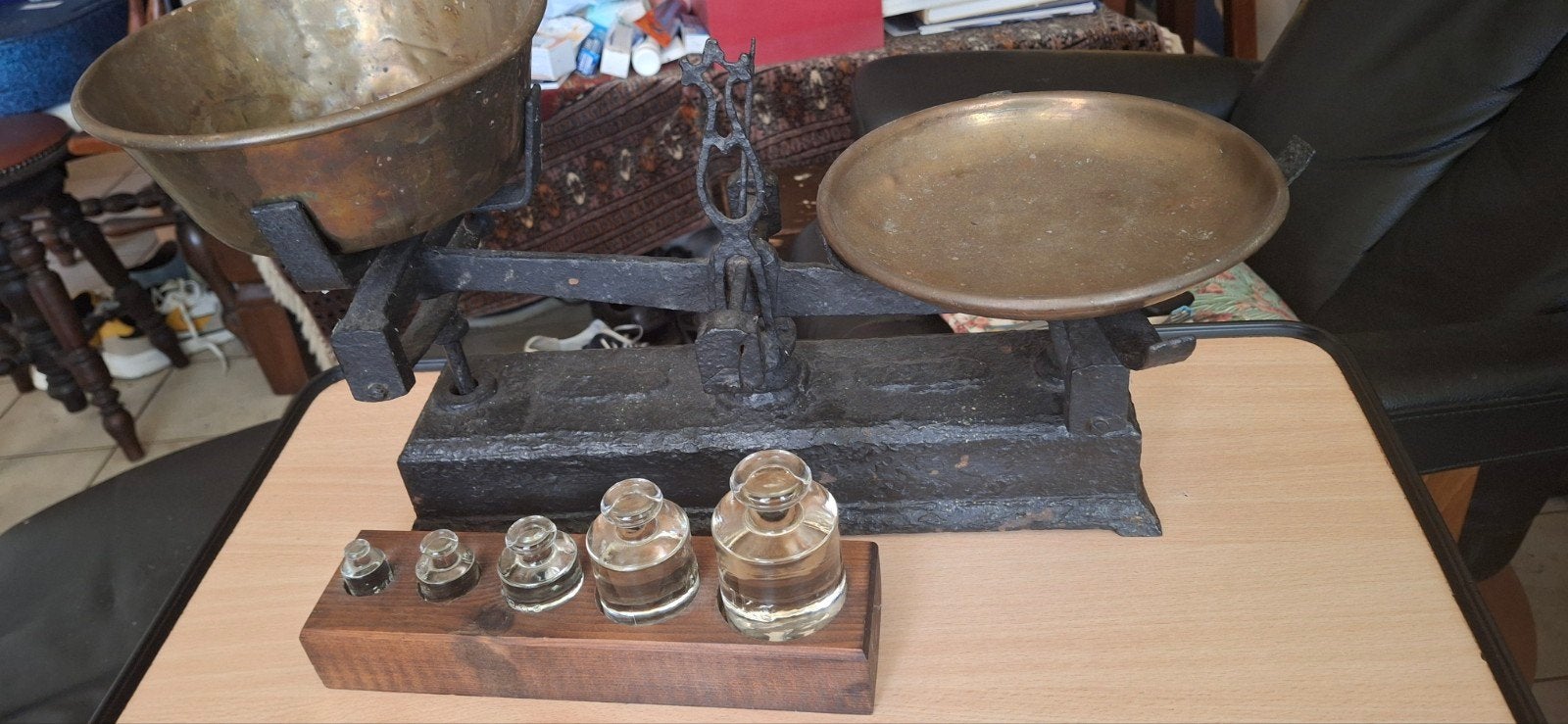 Balansweegschaal met gewichten, Ophalen of Verzenden