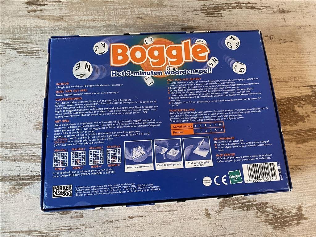 Boggle Parker het 3-minuten woordenspel! [s34], Hobby en Vrije tijd, Verzenden, Zo goed als nieuw