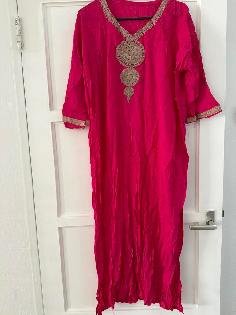 Roze marokkaanse huisjurk marokko jurk dames zomer, Maat 38/40 (M), Ophalen of Verzenden, Zo goed als nieuw, Roze