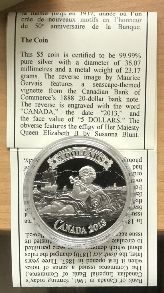 Canada - Silver 5 Dollars 2013 - The Bank Note, Verzenden, Noord-Amerika, Setje, Zilver