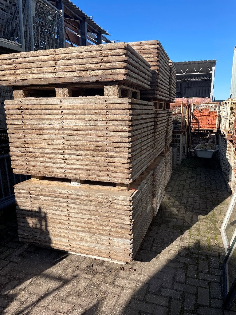 Gebruikte hardhouten steenschotten 140x110x4,5 cm, Ophalen, Gebruikt