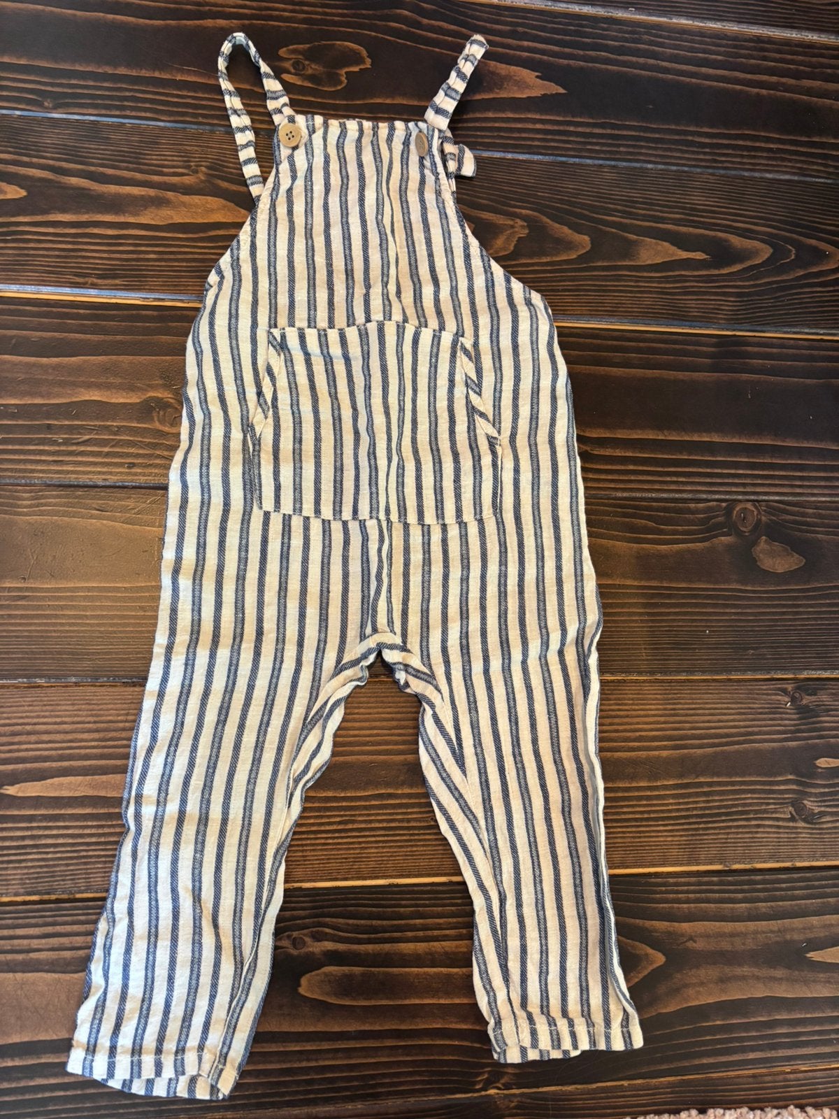 Zara linnen tuinbroek wit met blauwe strepen maat 98, Ophalen of Verzenden, Nieuw, Jongen, Broek