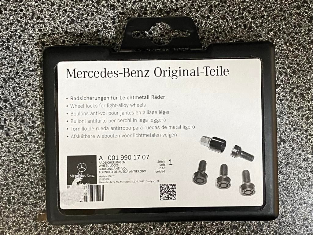 Originele Mercedes wielsloten A0019901707, Ophalen of Verzenden, Gebruikt, Mercedes-Benz