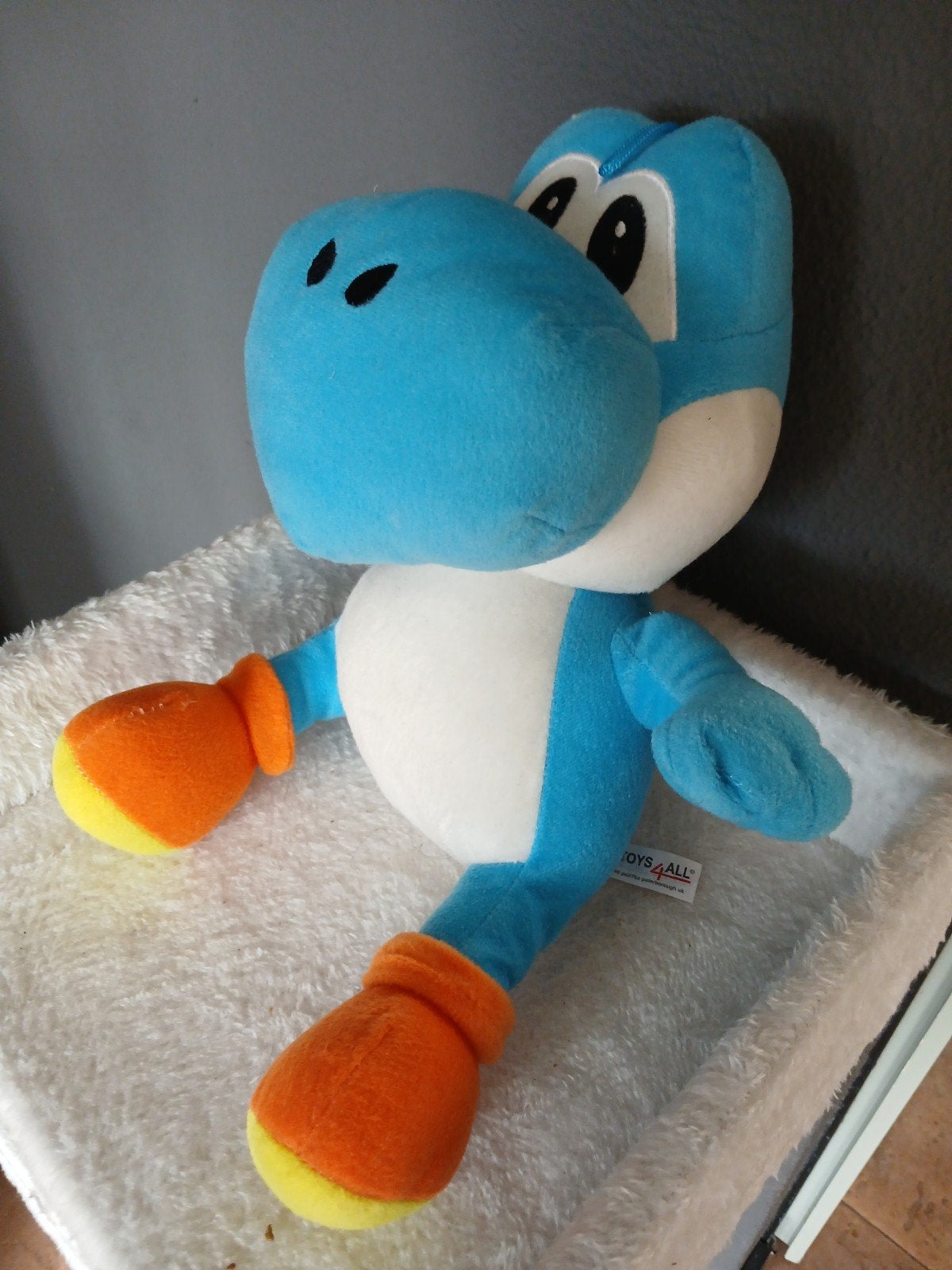 Blauwe Yoshi Knuffel - Super Mario - Toys4All, Kinderen en Baby's, Speelgoed | Knuffels en Pluche, Gebruikt, Dinosaurus, Blauw