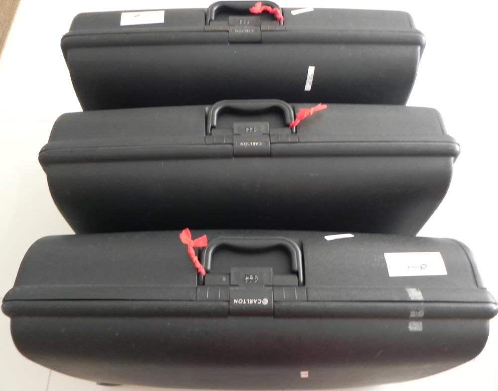 3x Carlton hardschalen koffers, Hard kunststof, Zo goed als nieuw, 70 cm of meer, 55 cm of meer