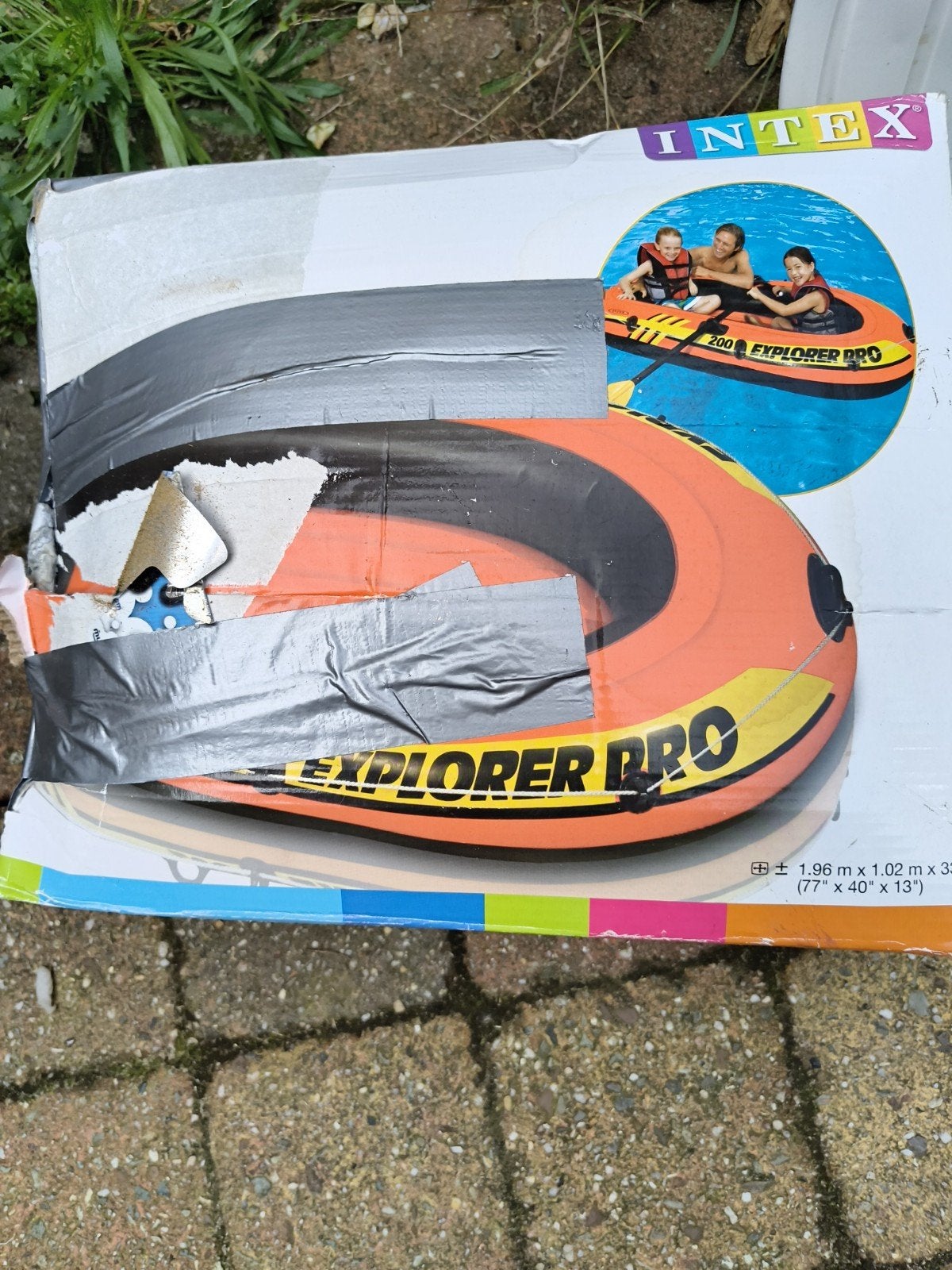Intex Explorer Pro 200 opblaasboot met peddels, Ophalen, Gebruikt