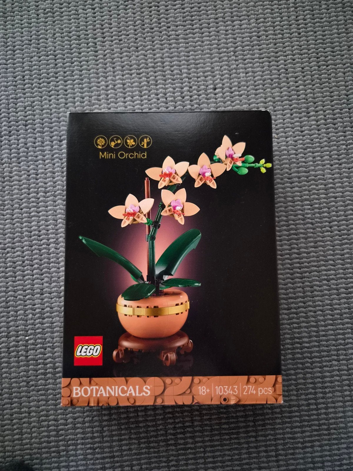 LEGO Botanicals Mini Orchidee (10343) - 1x gebouwd, Ophalen of Verzenden, Zo goed als nieuw