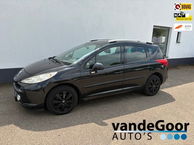 Peugeot 207 SW 1.6 VTi XS, '09, airco, panoramadak, nwe apk, Auto's, Stof, Gebruikt, Zwart, 4 cilinders