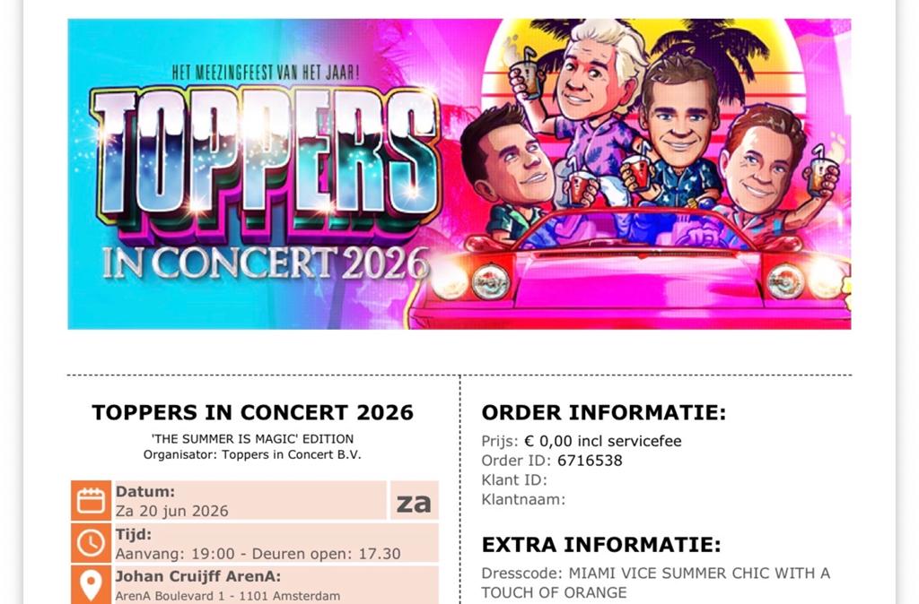 TOPPERS 20 juni, Twee personen, Juni