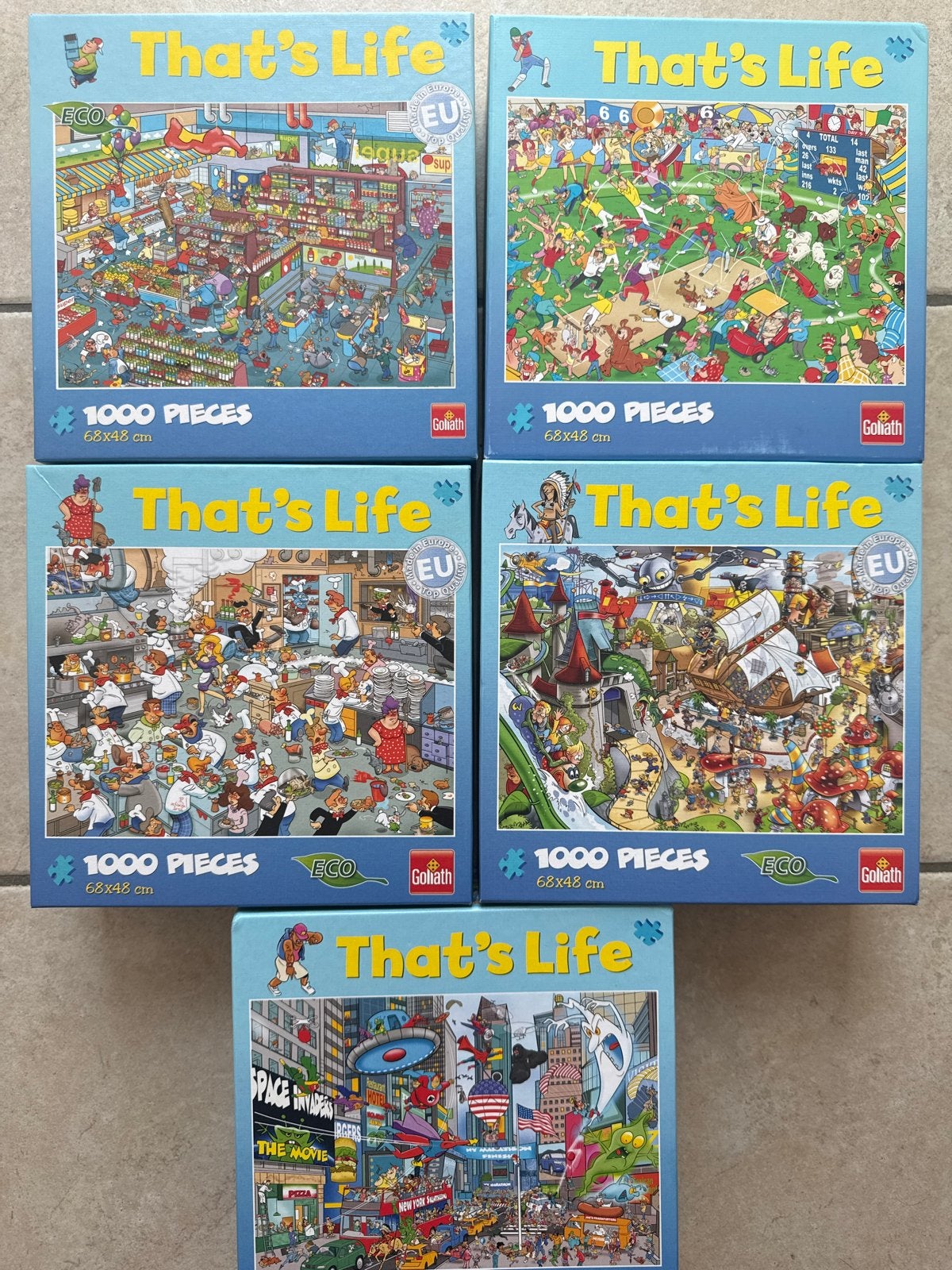 5x That's Life Puzzels 1000 Stukjes - Zo goed als nieuw, Ophalen of Verzenden, 500 t/m 1500 stukjes, Zo goed als nieuw, Legpuzzel