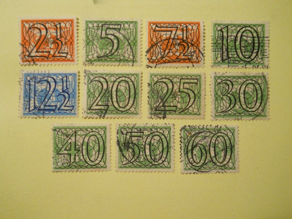 Nederland 1940 Guilloche Tralie 11 uit Nvph.356-368 gest., Postzegels en Munten, Postzegels | Nederland, Ophalen of Verzenden