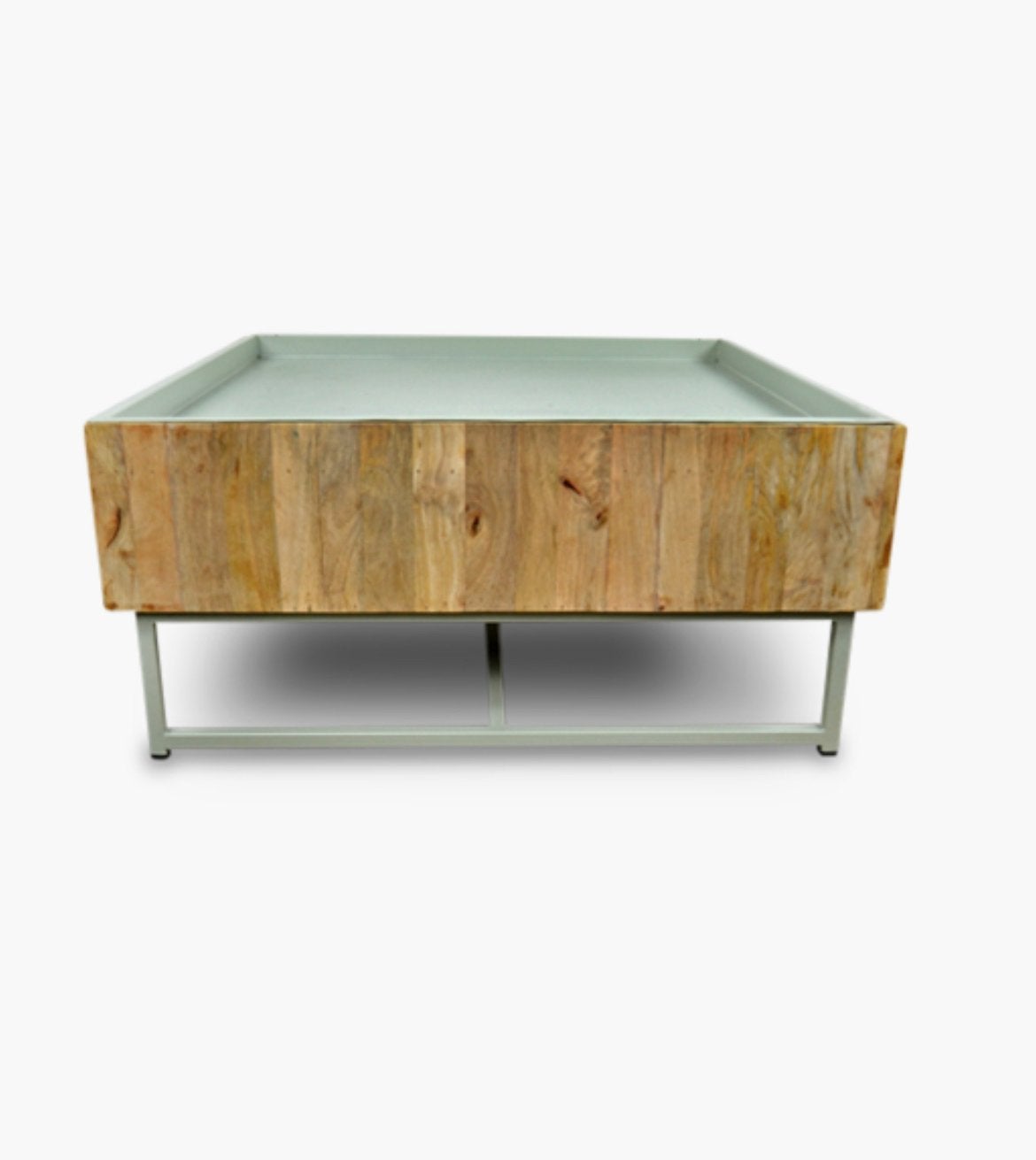 Salon-/Bijzettafel Hopper groen 82x82 - By-Boo (Nieuw), Huis en Inrichting, Tafels | Salontafels, Ophalen, Vierkant, Nieuw, 50 tot 100 cm