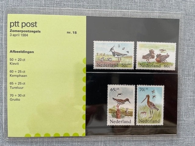 Postzegelmapje PZM18 - Zomerzegels, Weidevogels 1984, Ophalen of Verzenden, Postfris, Dier of Natuur