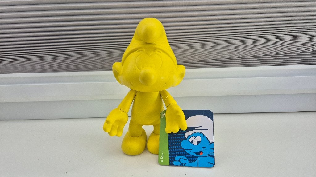 Geel kleurige smurf 20cm, Verzamelen, Ophalen of Verzenden, Zo goed als nieuw, Verschillende Smurfen