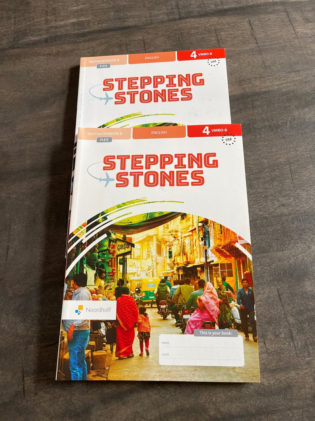 Stepping Stones Engels 4 VMBO-B (Tekst/Werkboek A & B), Boeken, Schoolboeken, Ophalen of Verzenden, Zo goed als nieuw, VMBO, Engels