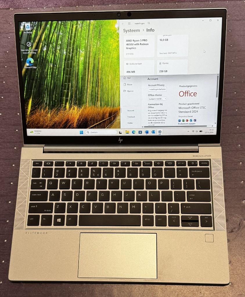13” HP Elitebook 835 G7,Ryzen 5 PRO 4650U 16Gb, 256/512 SSD, Gebruikt, 2 tot 3 Ghz, 13 inch, Ophalen of Verzenden