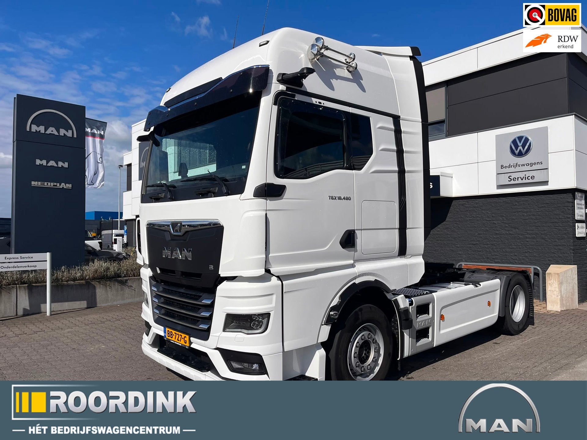 MAN TGX 18.480 4x2 BL trekker GX cabine, Auto's, Dealer onderhouden, MAN, Wit, Origineel Nederlands