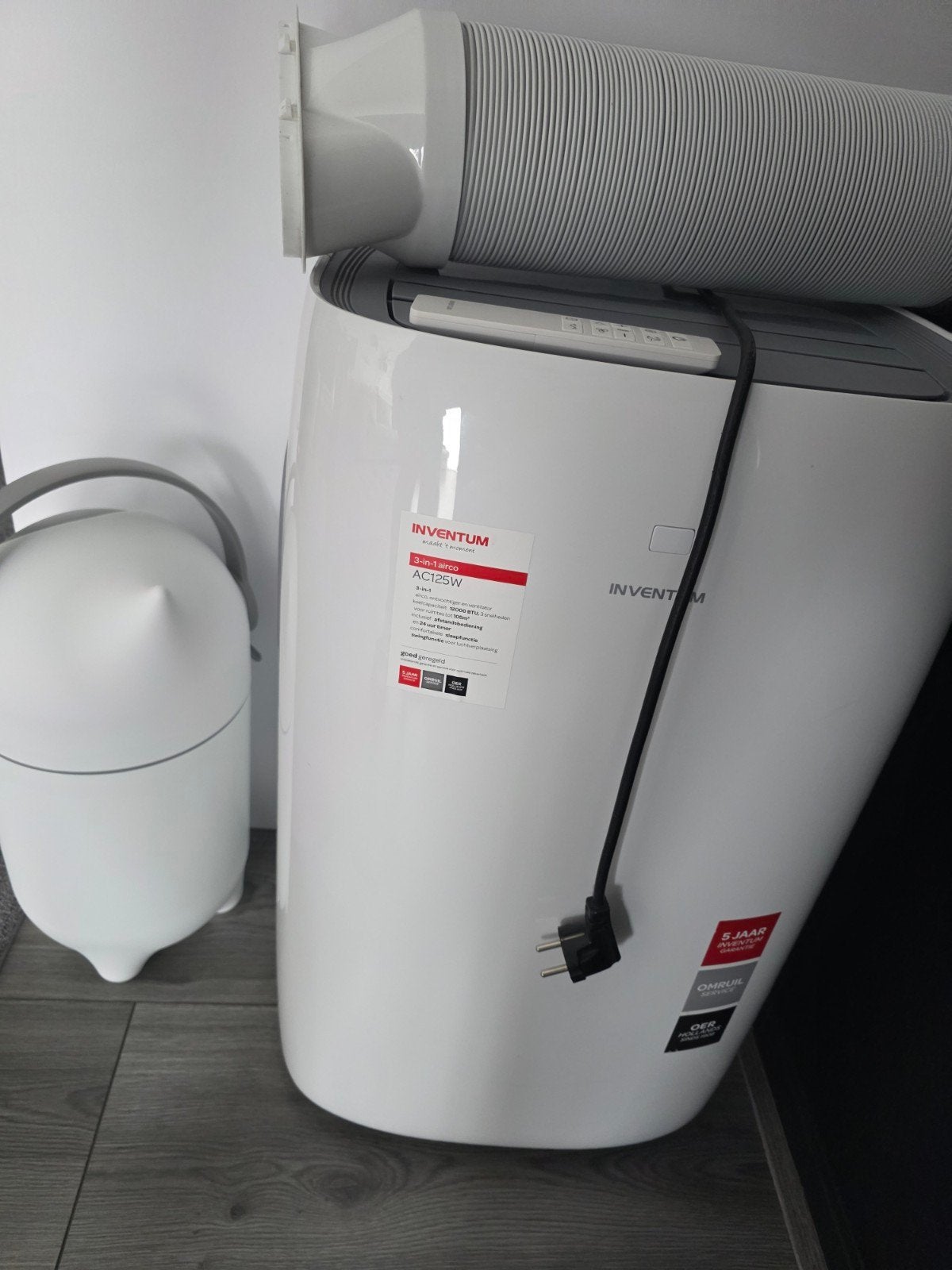 Inventum Mobiele Airco AC125W 3-in-1, Witgoed en Apparatuur, Ophalen, Minder dan 60 m³, 3 snelheden of meer, Zo goed als nieuw