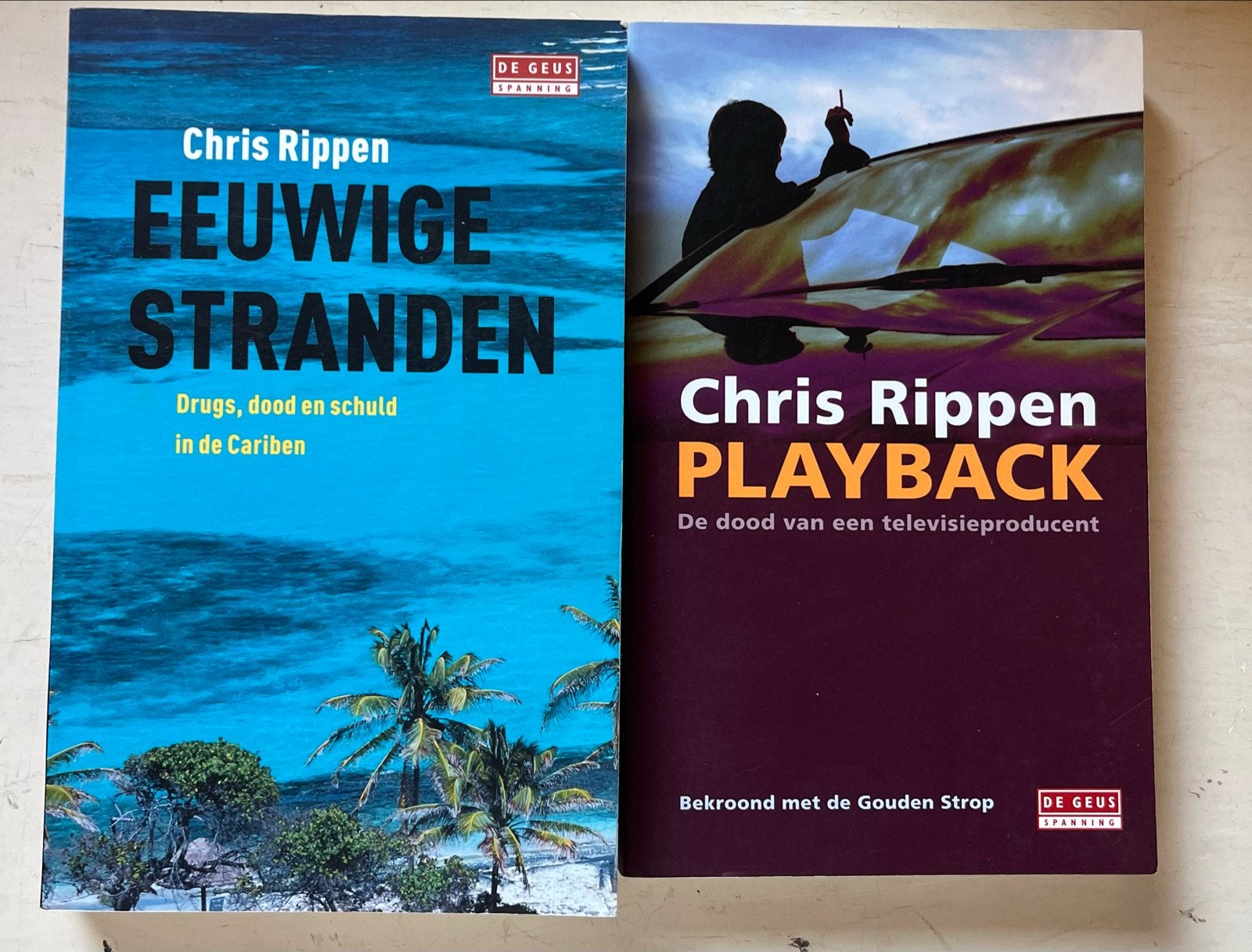 Chris Rippen: Eeuwige Stranden & Playback (2 boeken), Ophalen of Verzenden, Gelezen