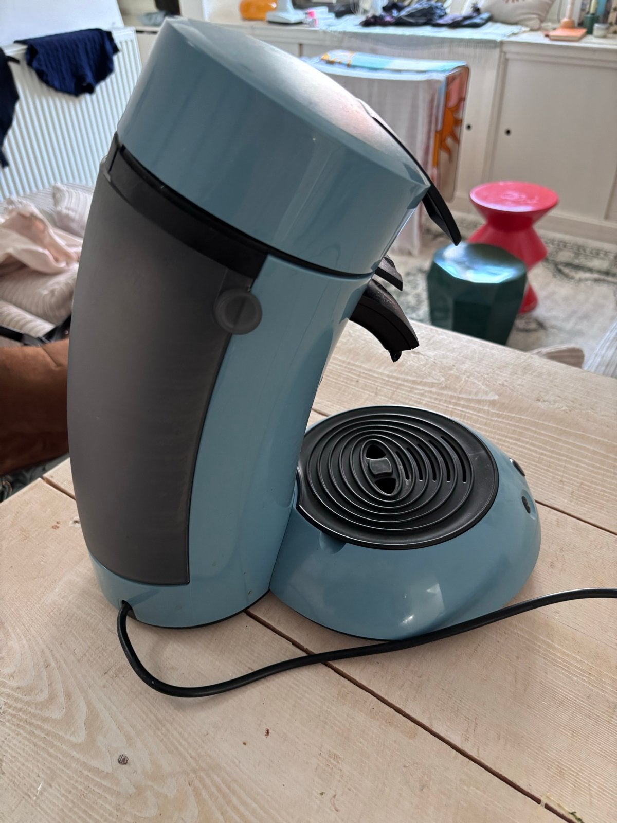 Senseo koffiezetapparaat - Blauw/Grijs, Koffiepads en cups, Gebruikt, Koffiemachine, Ophalen of Verzenden