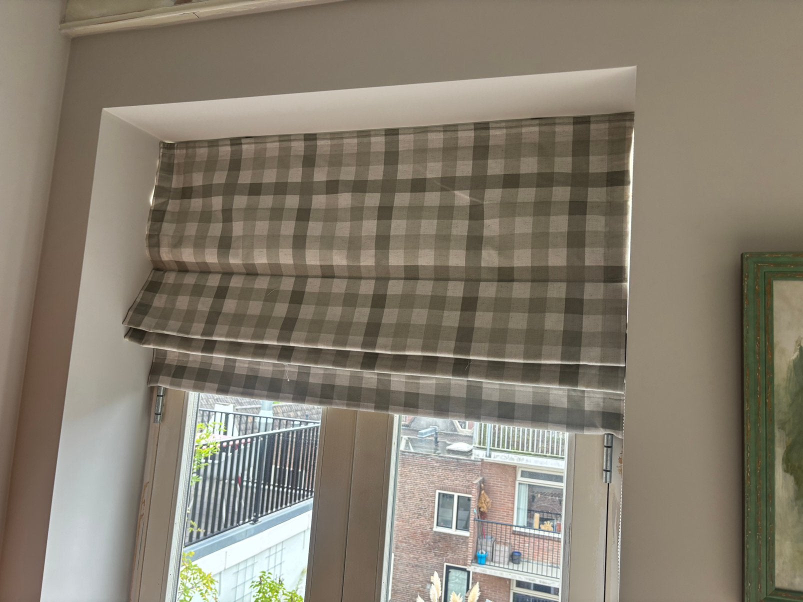Verduisterende vouwgordijnen – Scandinavische look, Huis en Inrichting, Ophalen, Verduisterend, Zo goed als nieuw, Gordijn