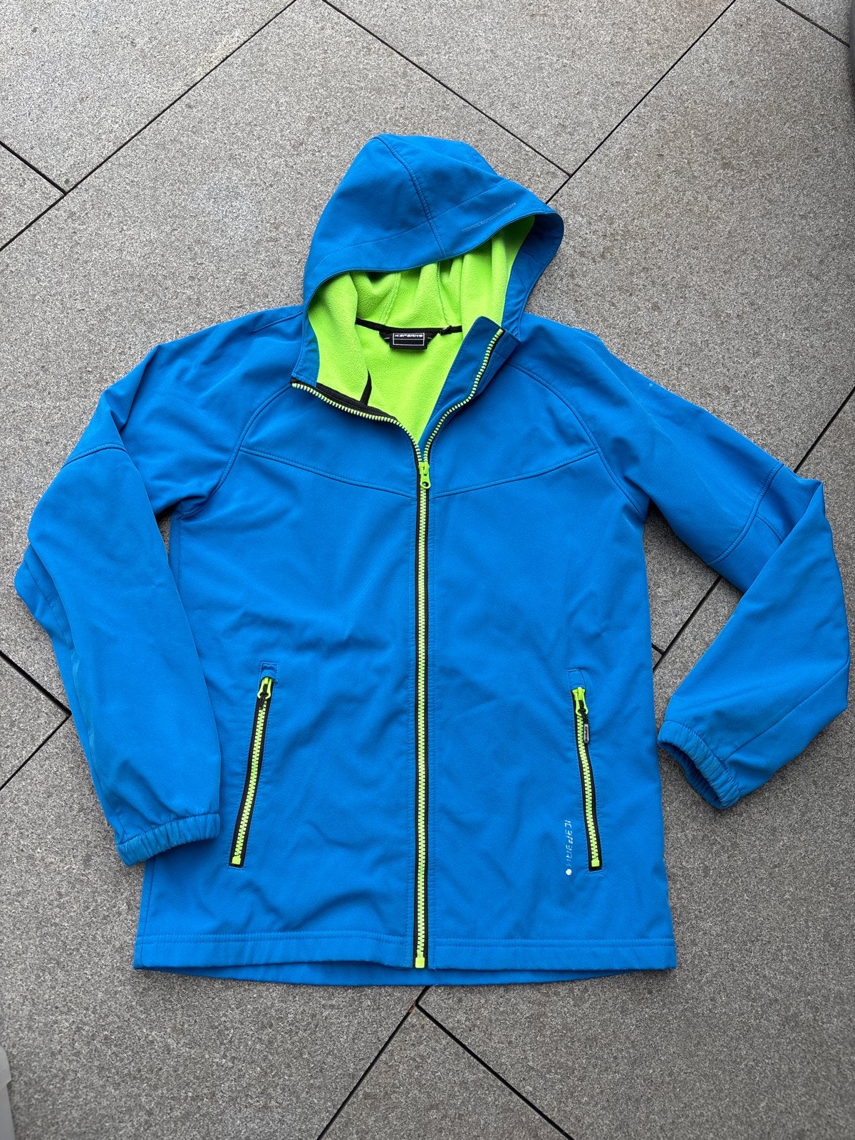 Blauwe softshell jas voor jongens/meisjes, maat 158-164, Ophalen of Verzenden, Gebruikt, Jongen of Meisje, Jas