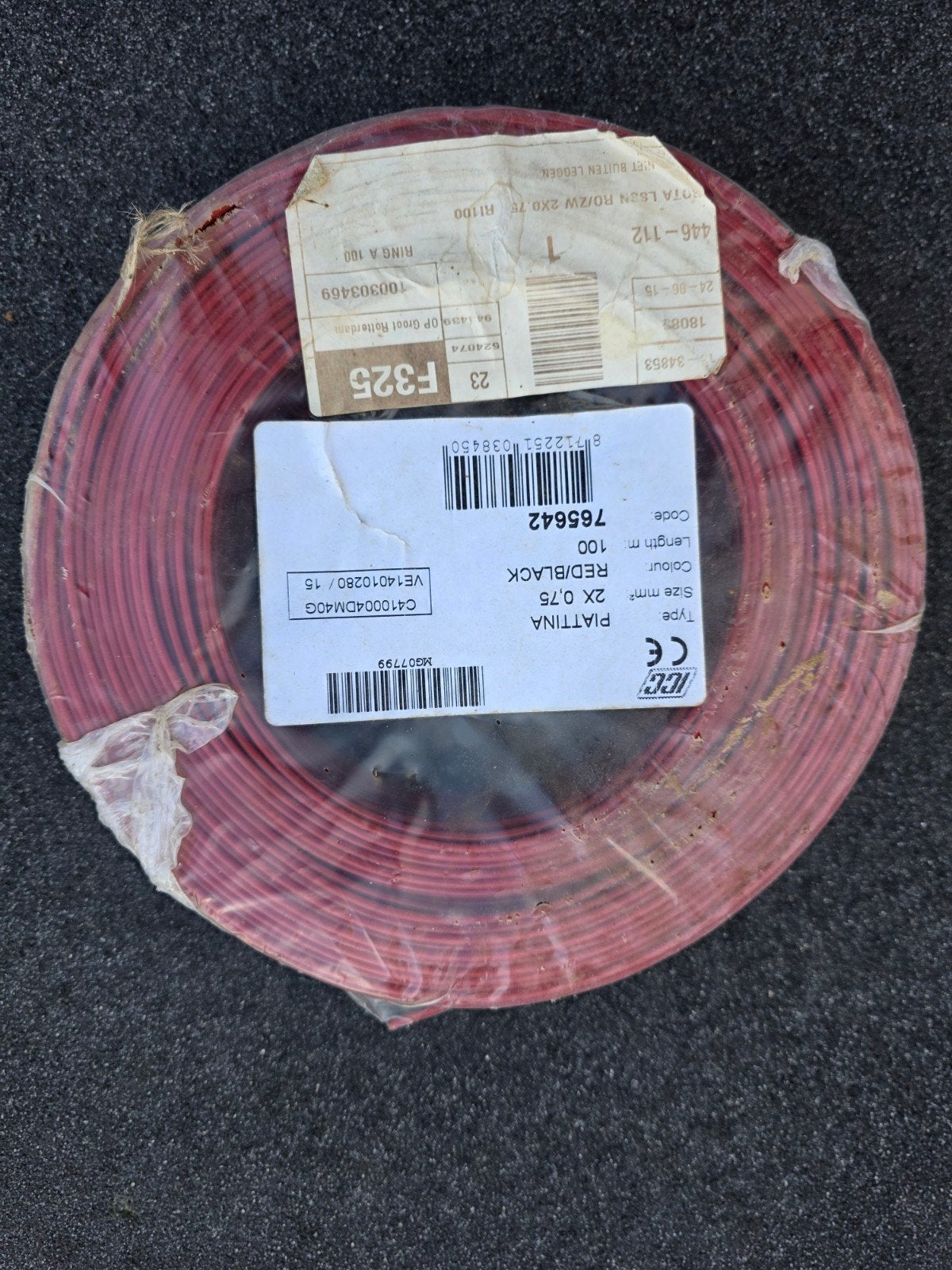 Nieuwe Piattina 2x0.75mm² Rode/Zwarte Kabel - 100m, Ophalen of Verzenden, Nieuw, Overige merken, Kabel of Snoer