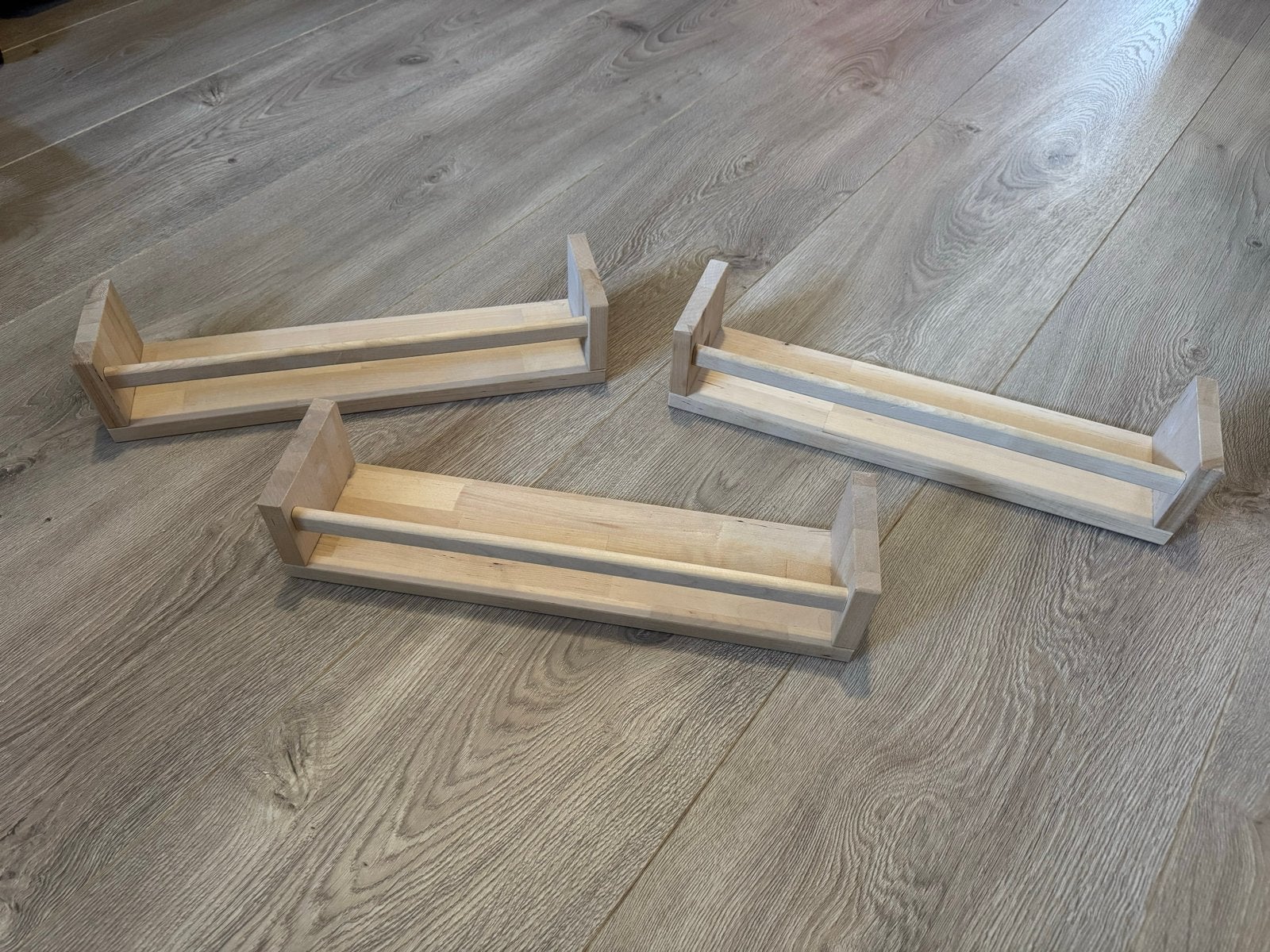 3x Houten kruidenrekjes/boekenplankjes Ikea, Ophalen of Verzenden, Gebruikt
